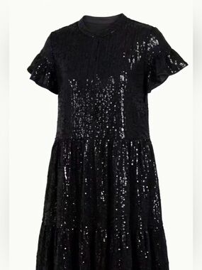 MUCHE MUCHETTE Black Sequin  Dress